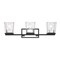 Z-Lite Bleeker Street 3 Light Vanity, Matte Black & Clear 475-3V-MB-CH - alternate 7